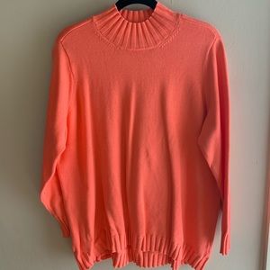 Denim & Co. Essentials Mock Neck Sweater with Hi-Low Hem